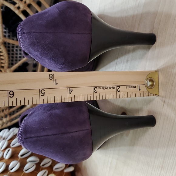 ECCO Alicante Shootie Dress Booties Purple Suede Heel Slip-On Women’s 10-10.5/41 - Picture 10 of 13